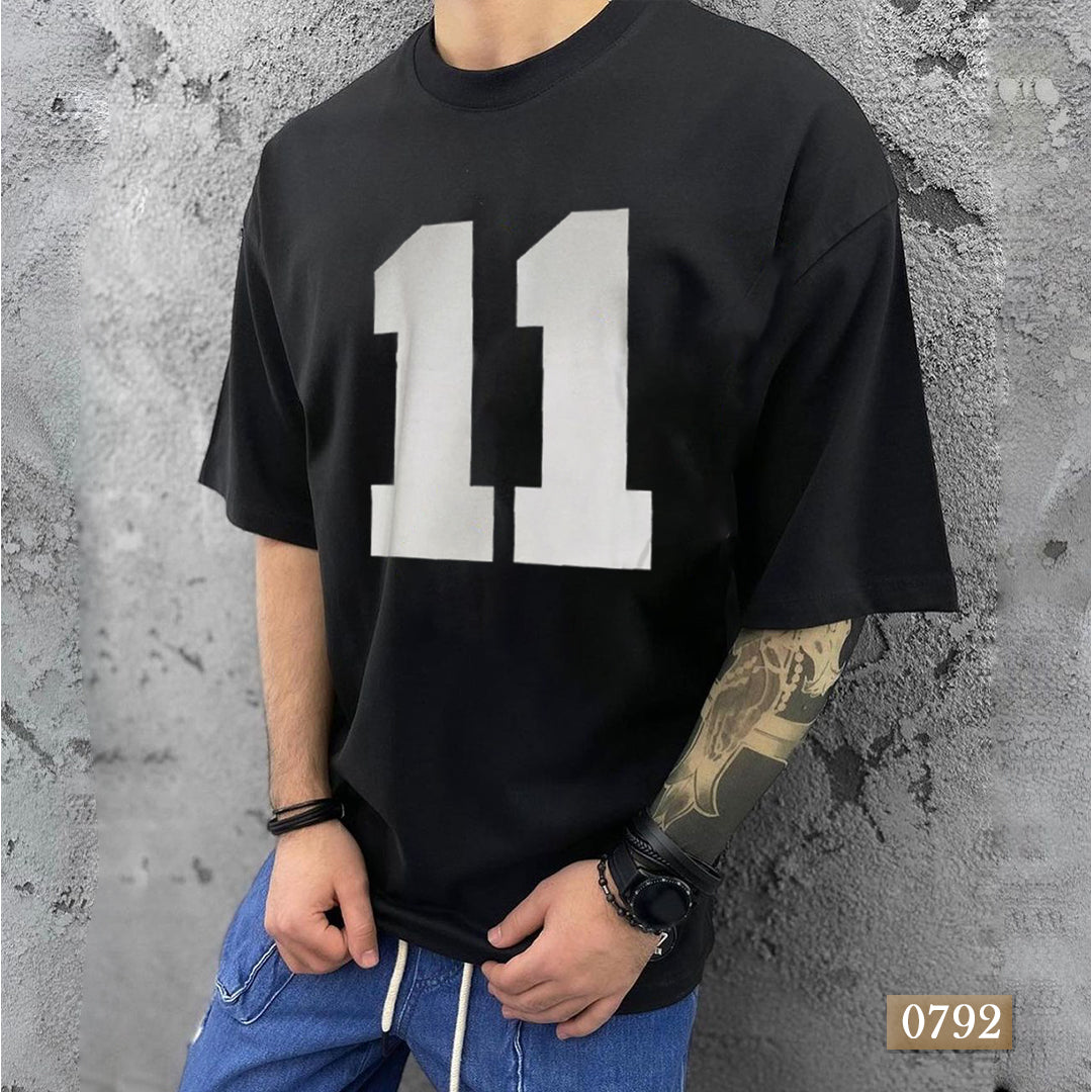 11 Number T-Shirt Black - Oversize