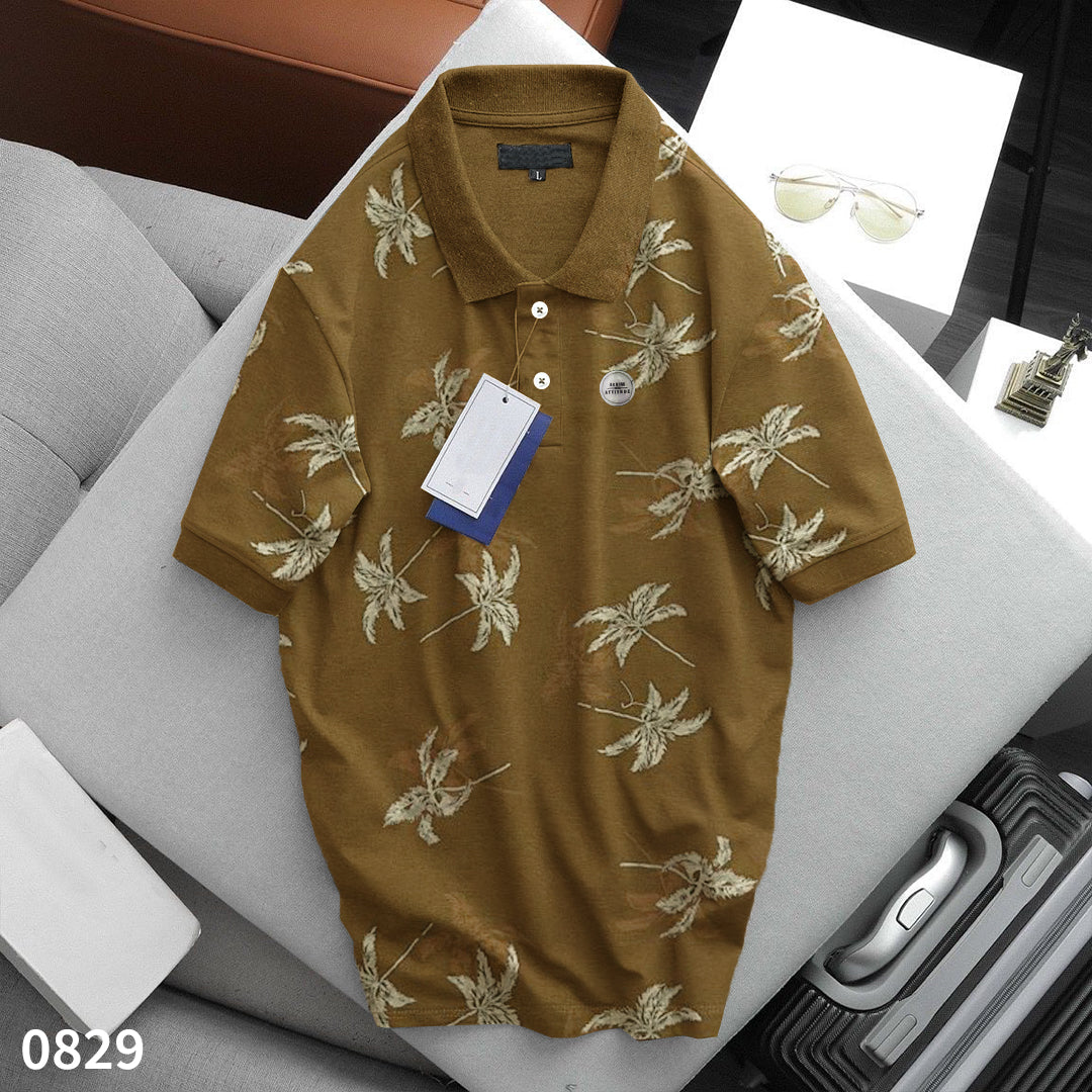 Men's Floral Polo Shirt - 60% OFF