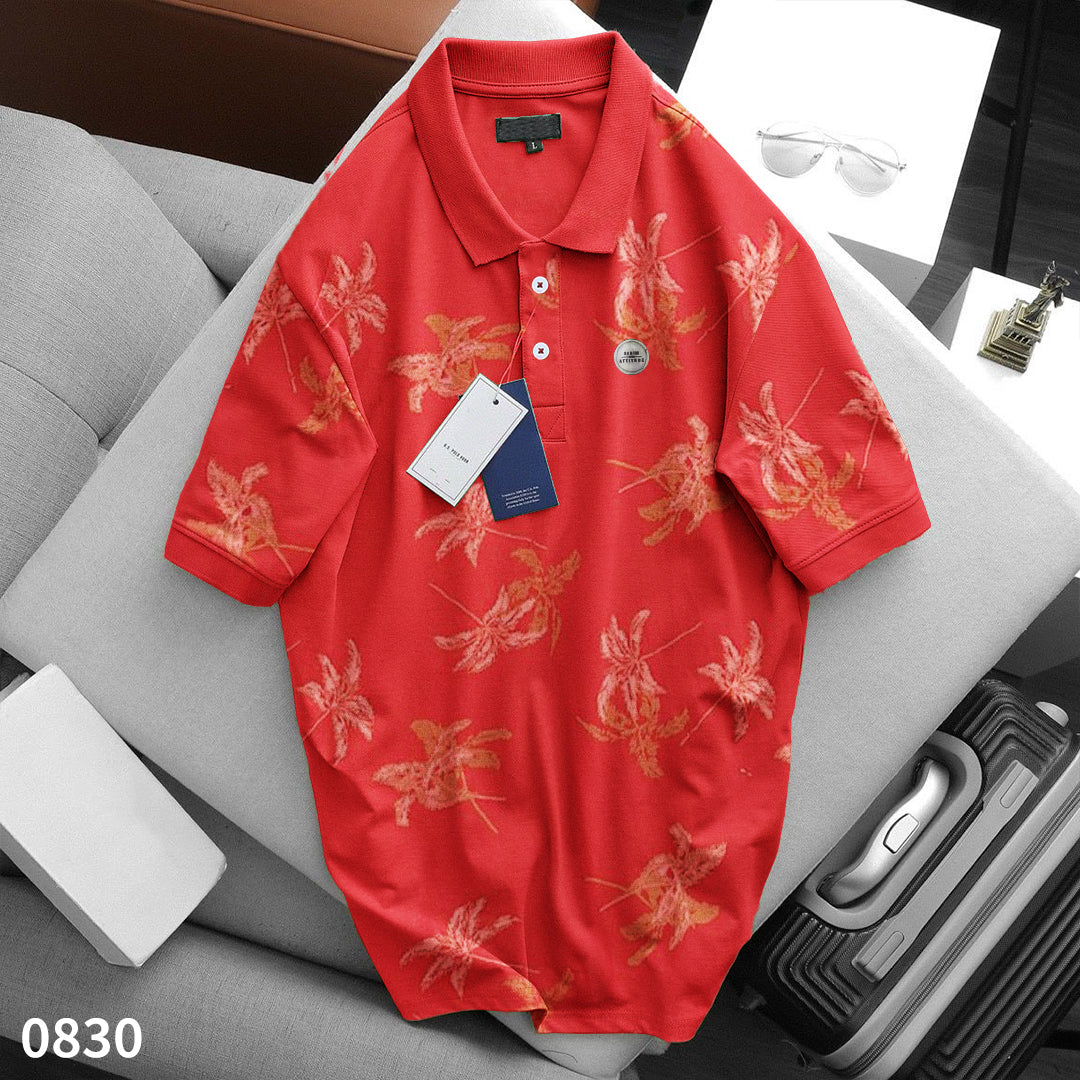 Men's Floral Polo Shirt - 60% OFF