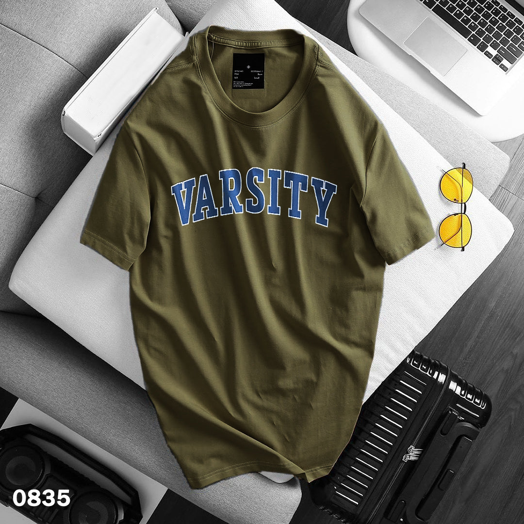 Varsity Print T-Shirt Green - Slim Fit