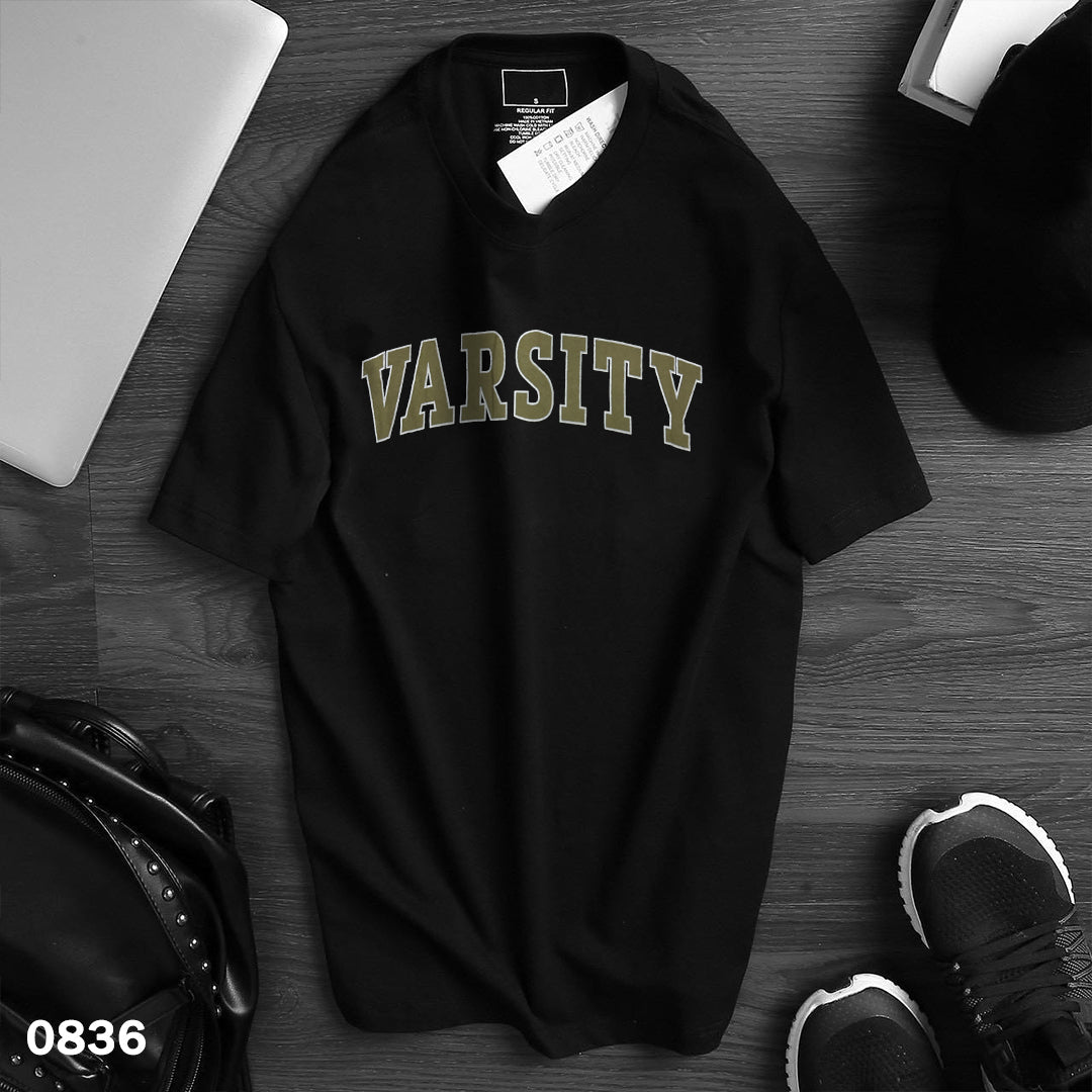 Varsity T-Shirt Black - Slim Fit