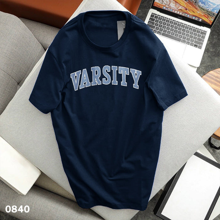 Varsity T-Shirt Navy Blue - Slim Fit