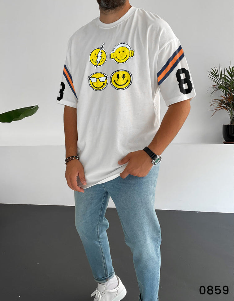 Emoji T-Shirt White - Oversize