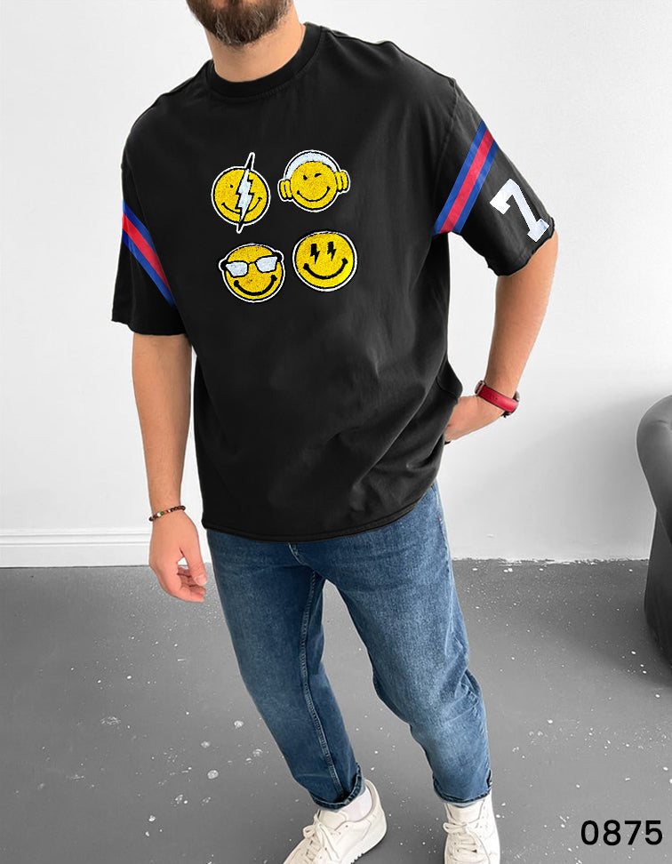 Emoji T-Shirt Black - Oversize