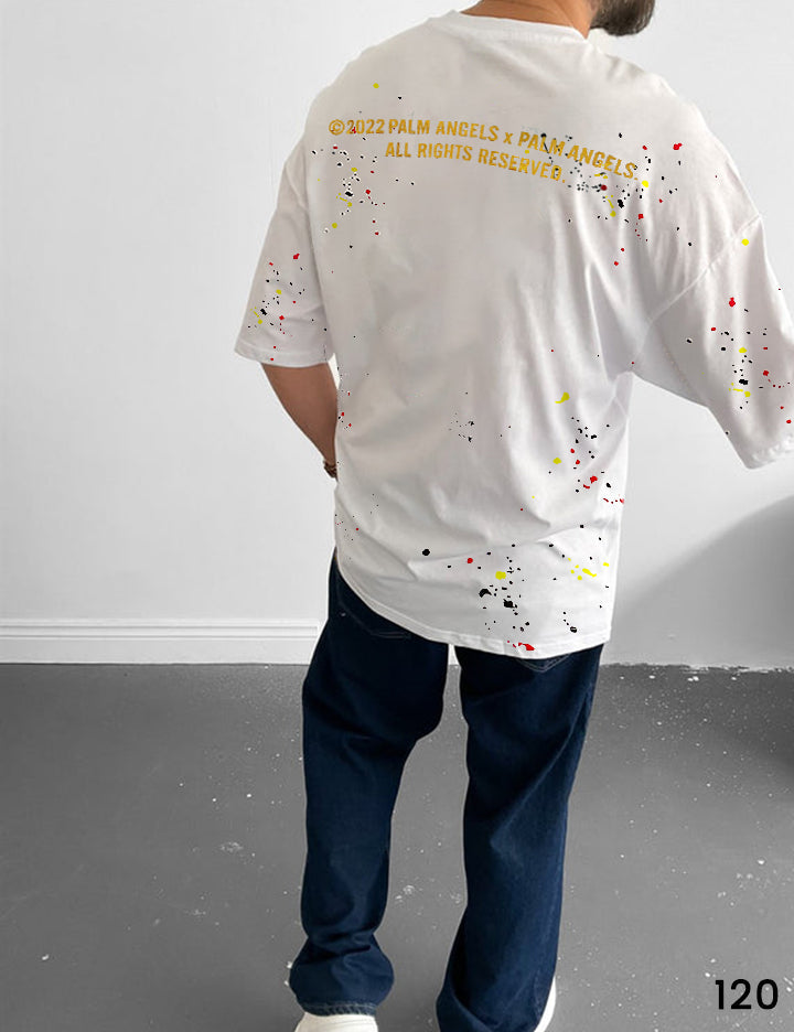 Palm Paint Splash T-Shirt - Oversize