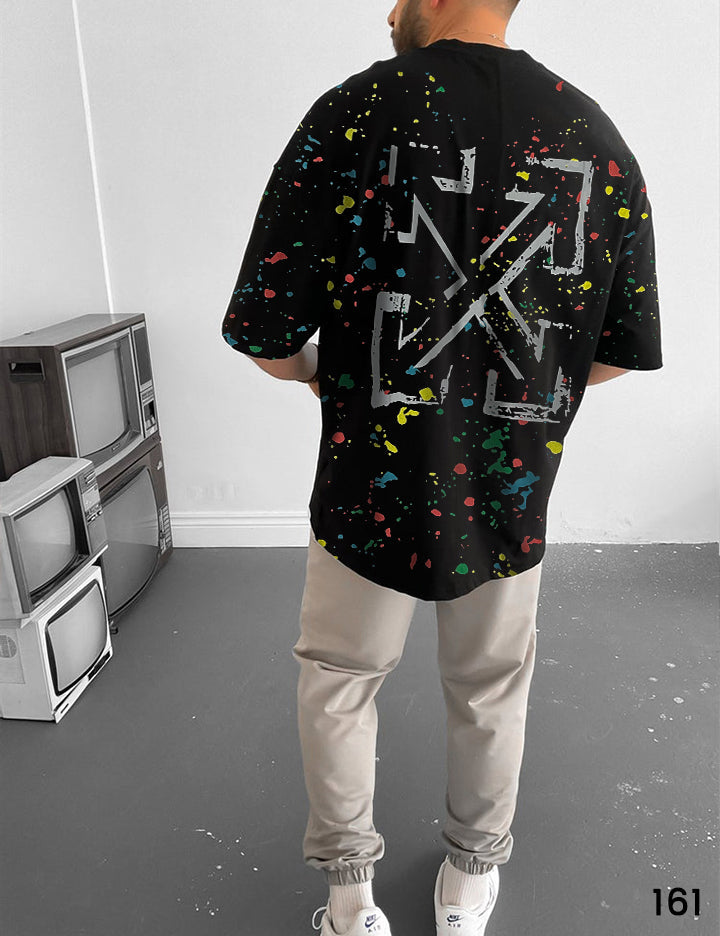 Off-W Paint Splatter T-Shirt - Oversize