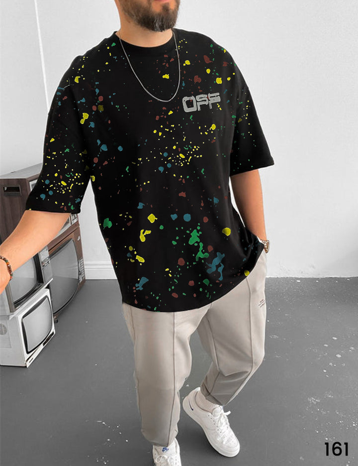 Off-W Paint Splatter T-Shirt - Oversize