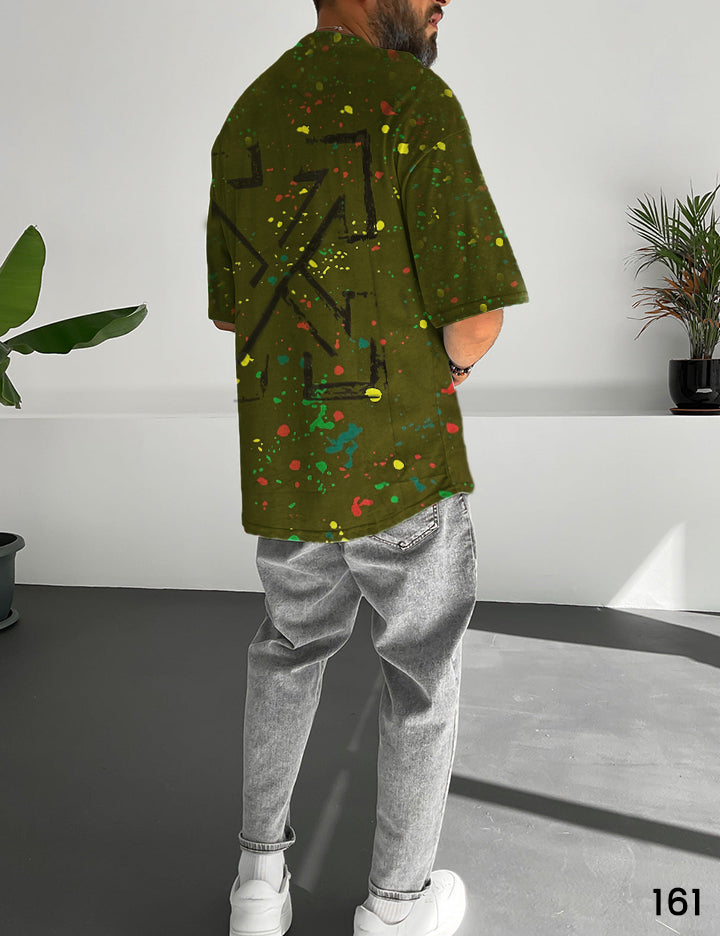 Off-W Paint Splatter T-Shirt - Oversize