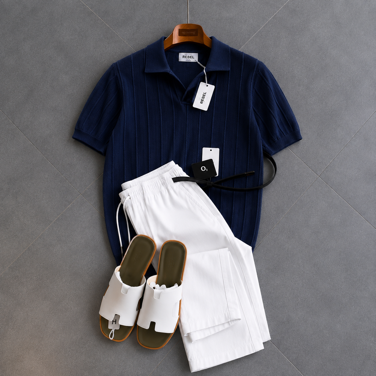 Classic Knitted Polo Set - Premium Collection