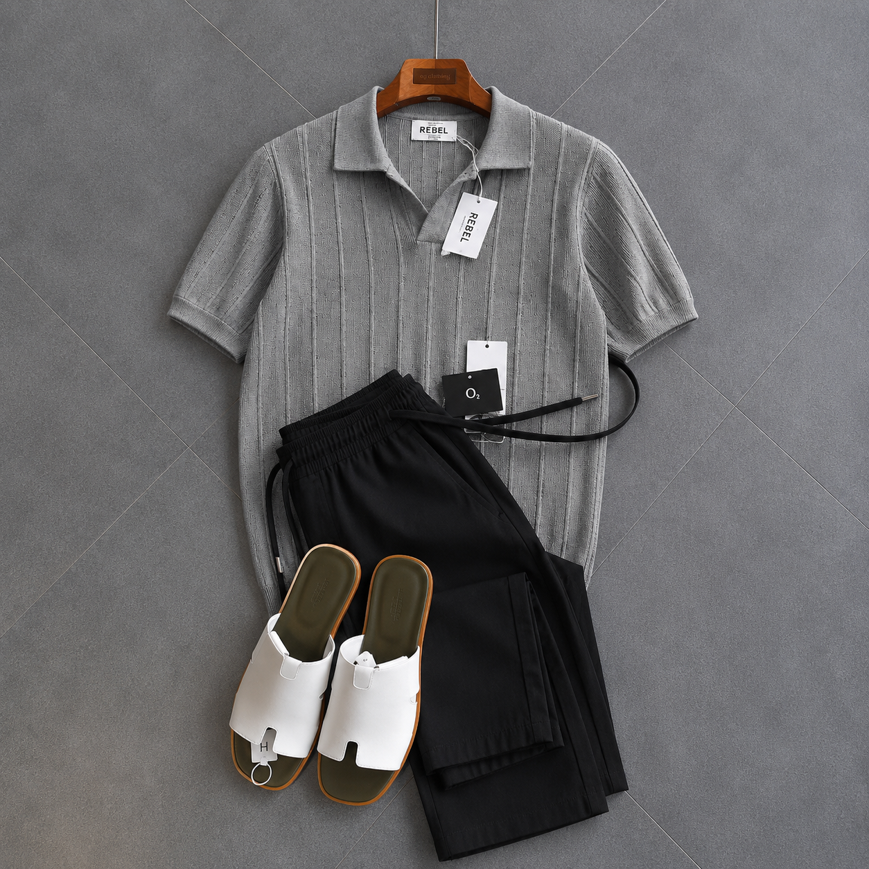 Classic Knitted Polo Set - Premium Collection