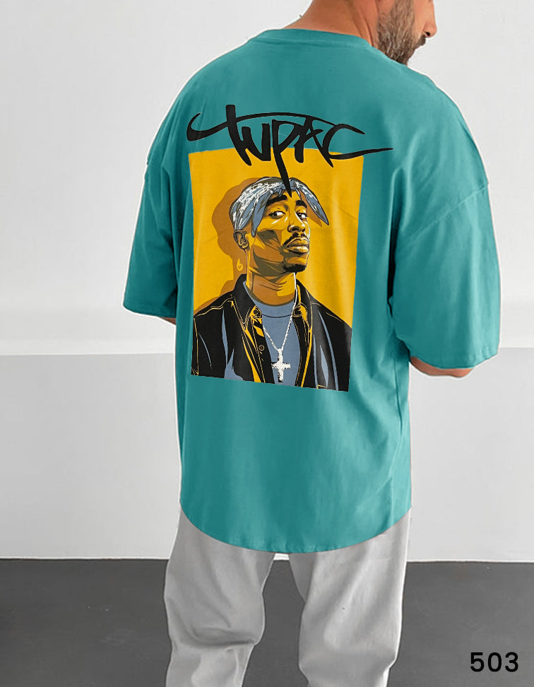 Tupac Tee Sea Green  - Oversize