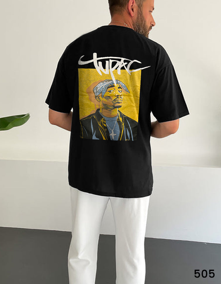 Tupac Tee Black  - Oversize