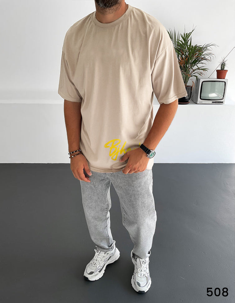 Character Tee Beige  - Oversize