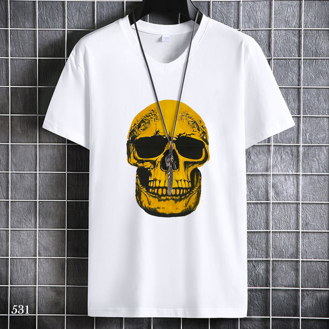 White Skeleton T-Shirt  - Slim Fit