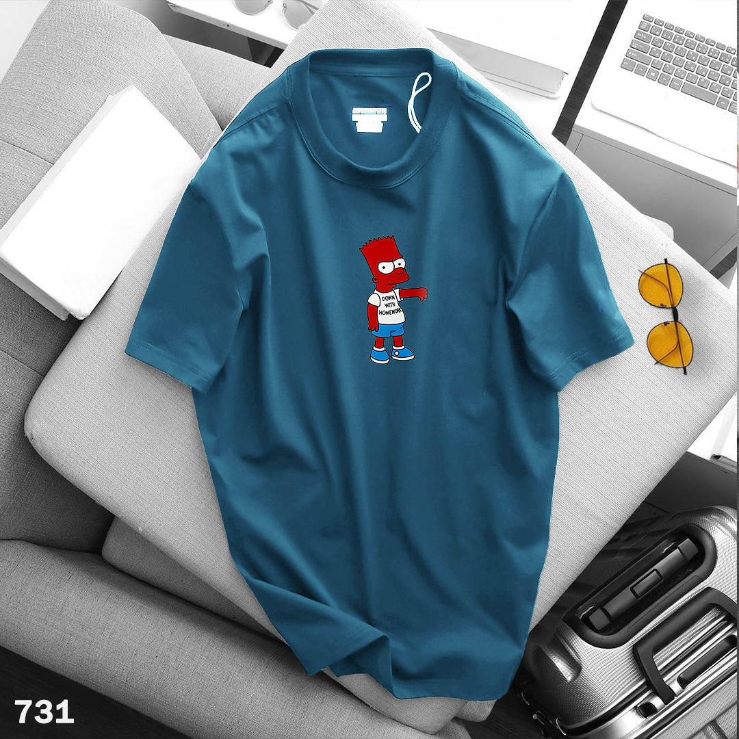 Simpson At Work T-Shirt Blue - Slim Fit