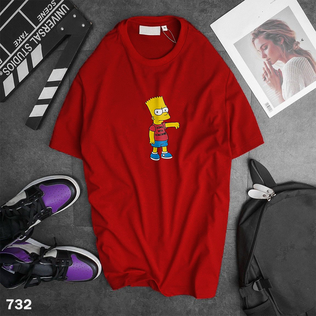 Simpson At Work T-Shirt Red - Slim Fit