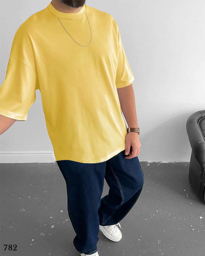 Selected Print T-Shirt Yellow - Oversize