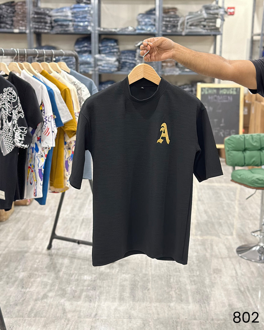 A Print T-Shirt Black - Oversize