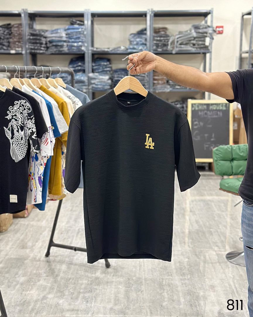LA Print T-Shirt Black - Oversize