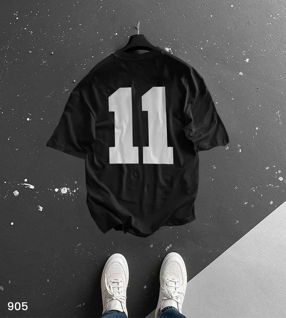 11 Number T-Shirt Black - Oversize