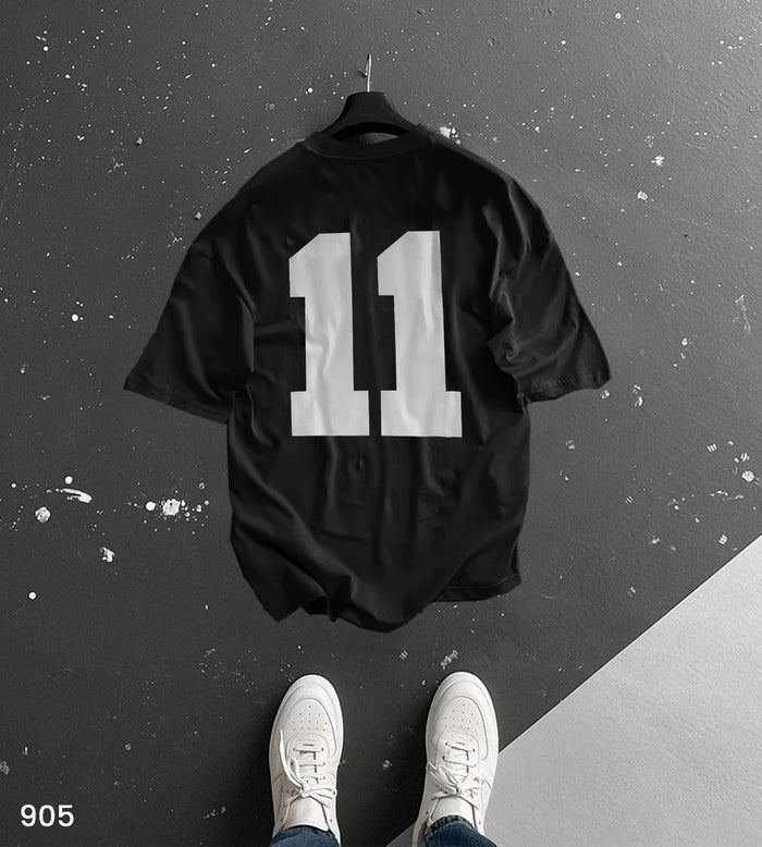 11 Number T-Shirt Black - Oversize