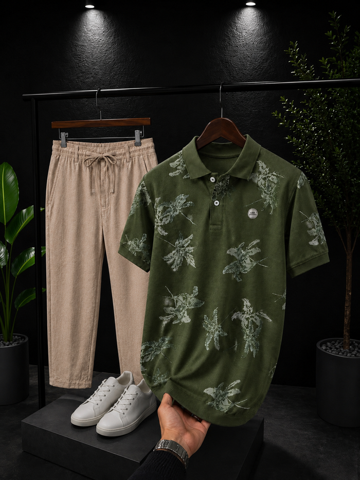 Men Streetwear Polo Set - Last Stock