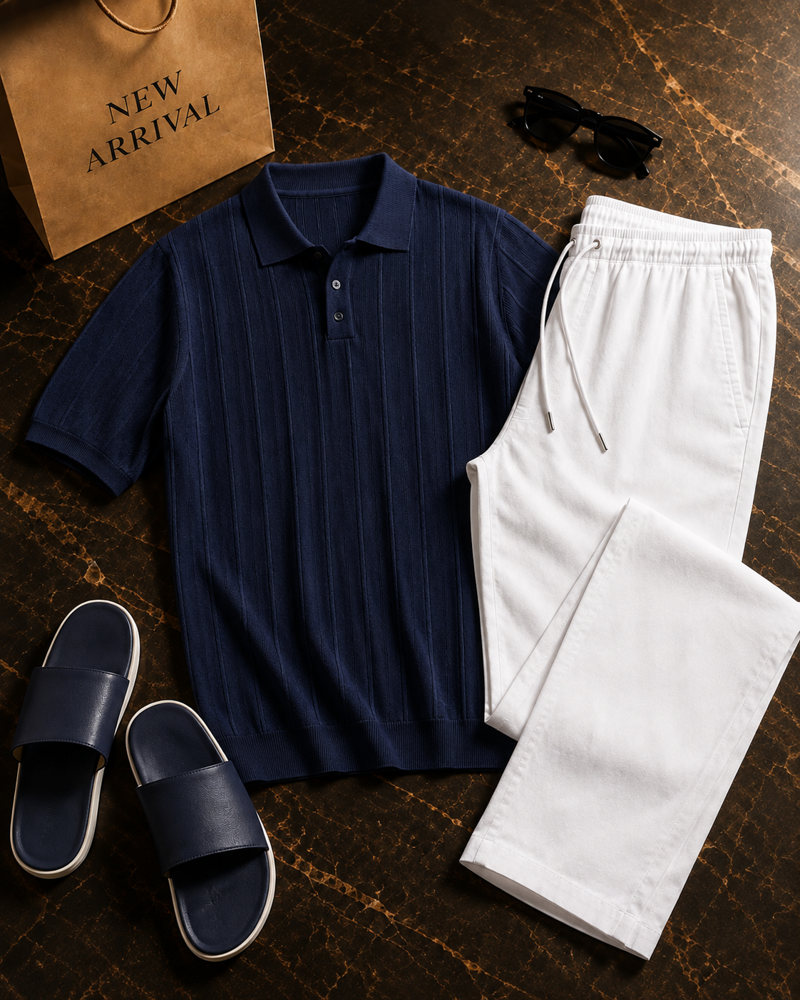 Men Cuban Polo Set - New Arrival