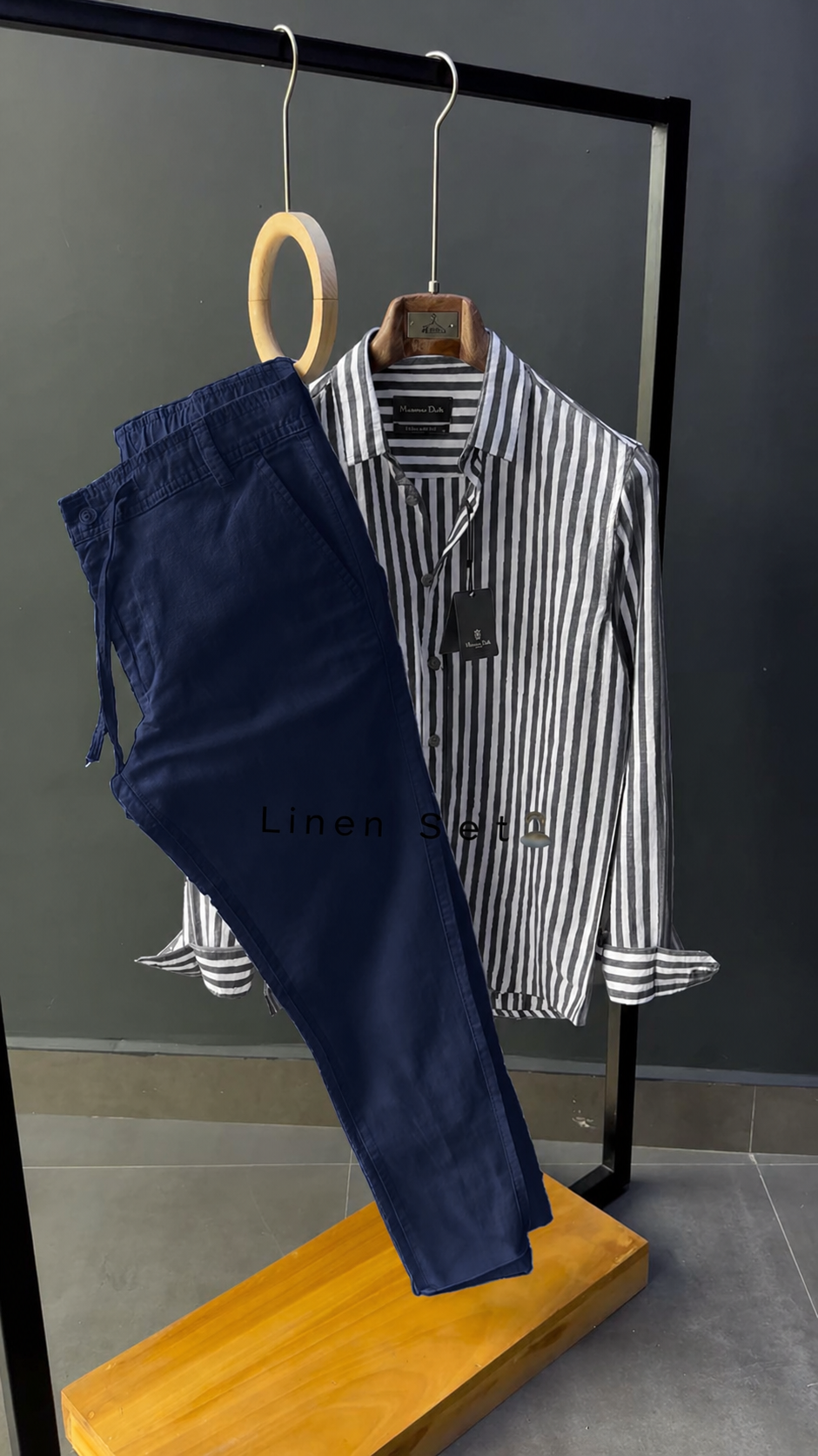 Stripe Shirt & Linen Pants - Exclusive
