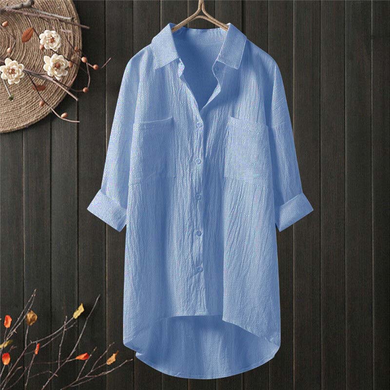 Women Long Linen Shirt - Last Stock