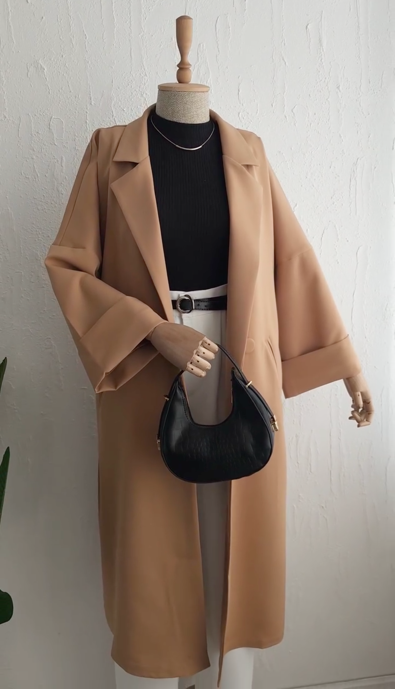 Modest Crepe Trench Coat - 30% OFF