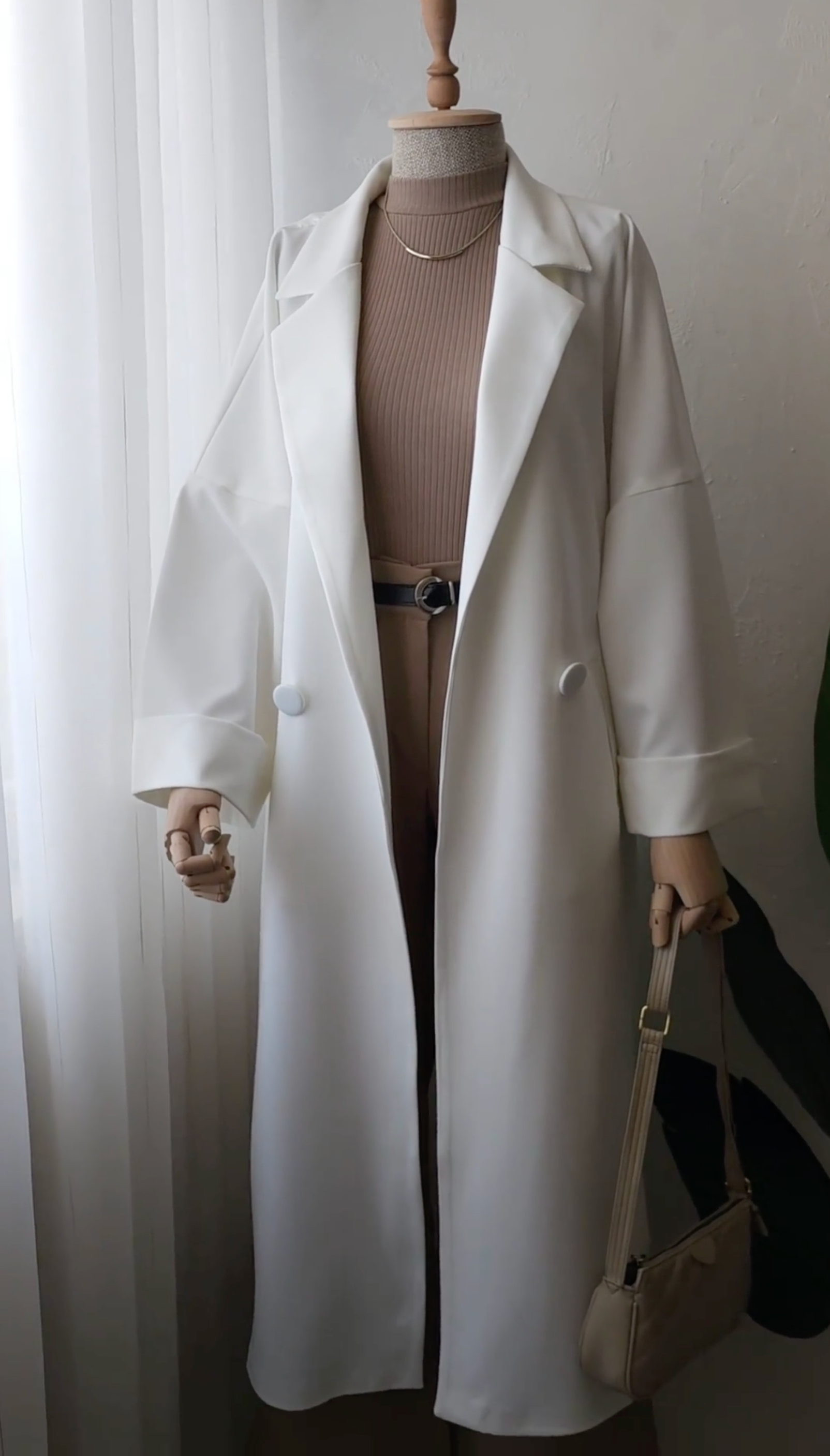 Modest Crepe Trench Coat - Limited Stock