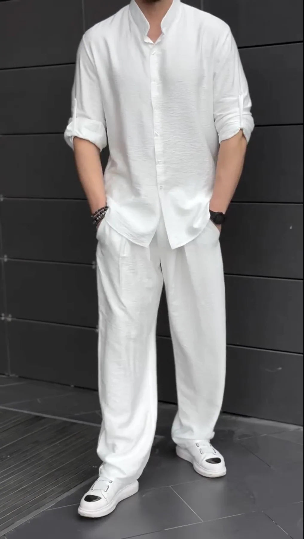 Men Korean Linen Co-ord