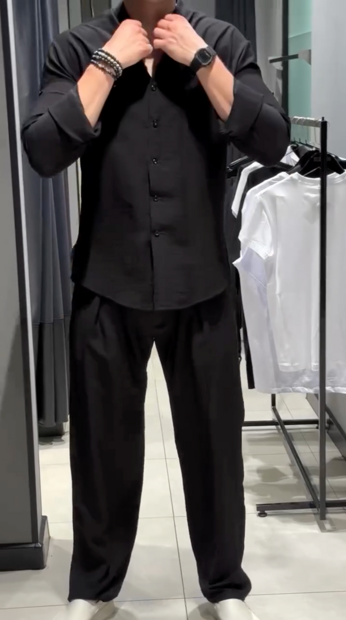 Men Korean Linen Co-ord - 40 % OFF