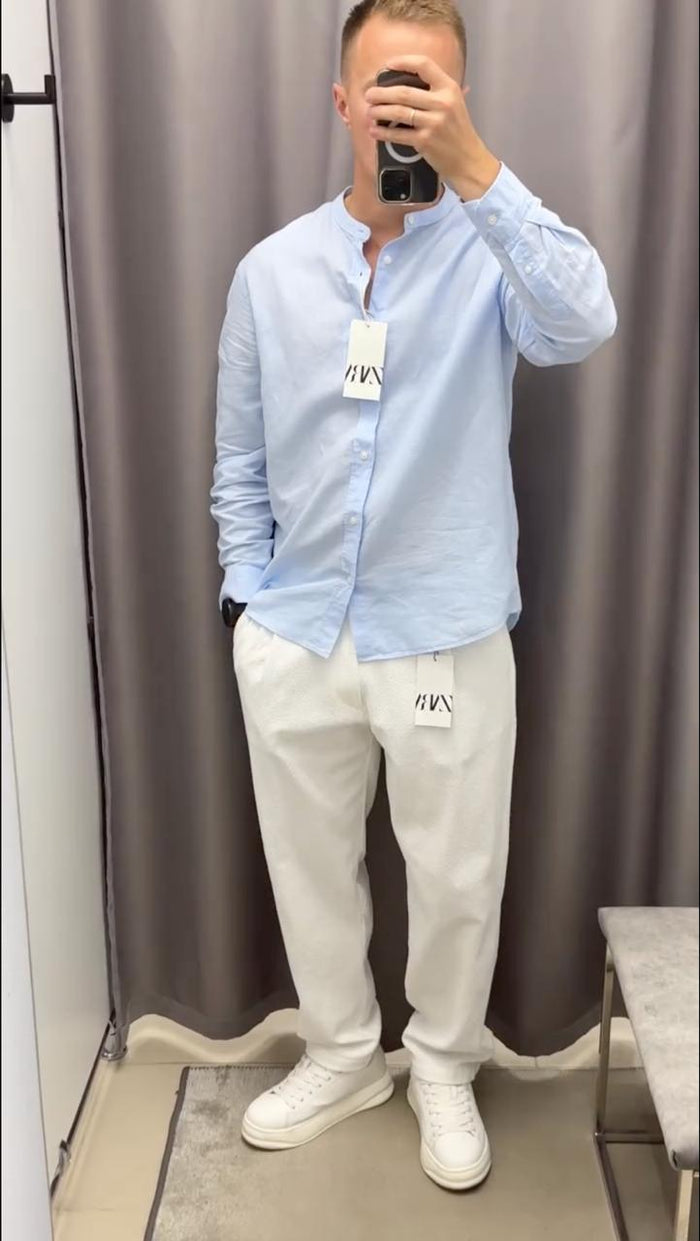 Men Puro Linen Ban Collar - Best Seller