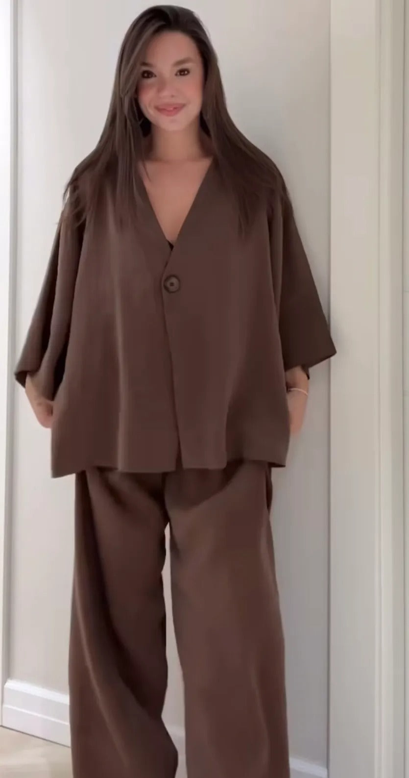 Clara Anti-Fit Tunic Top & Wide Leg Trouser - 50% Off