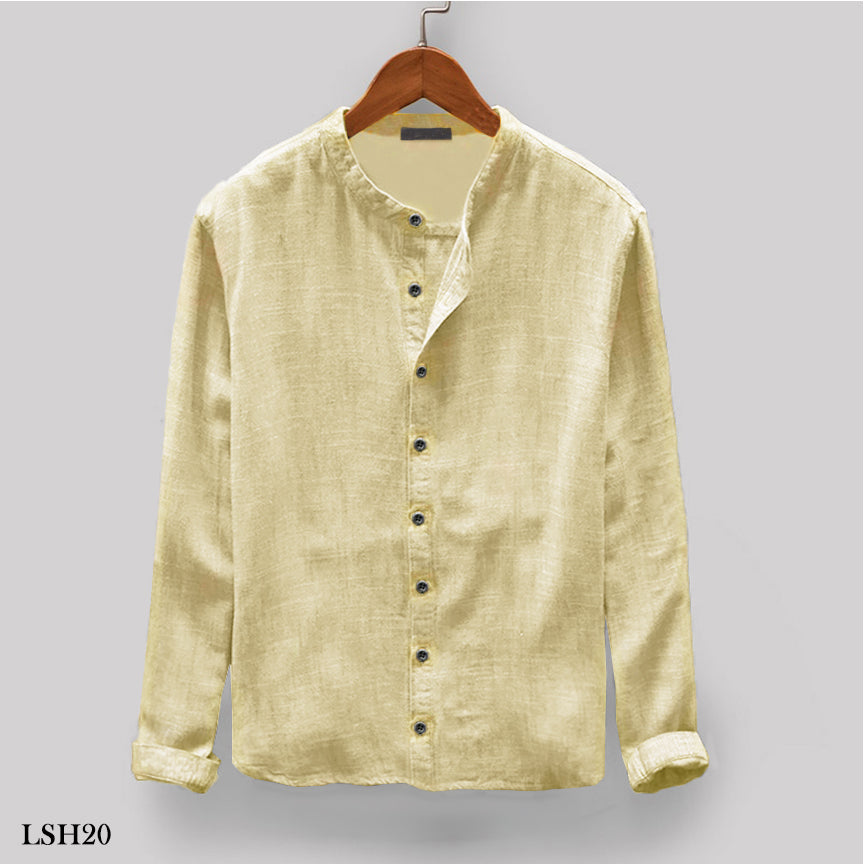 Linen Shirt - Pale Yellow (LSH20)