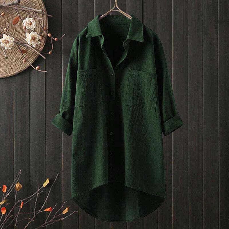 Women Long Linen Shirt - Last Stock